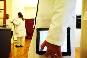 Physician Using Rx-Writer in Clinic